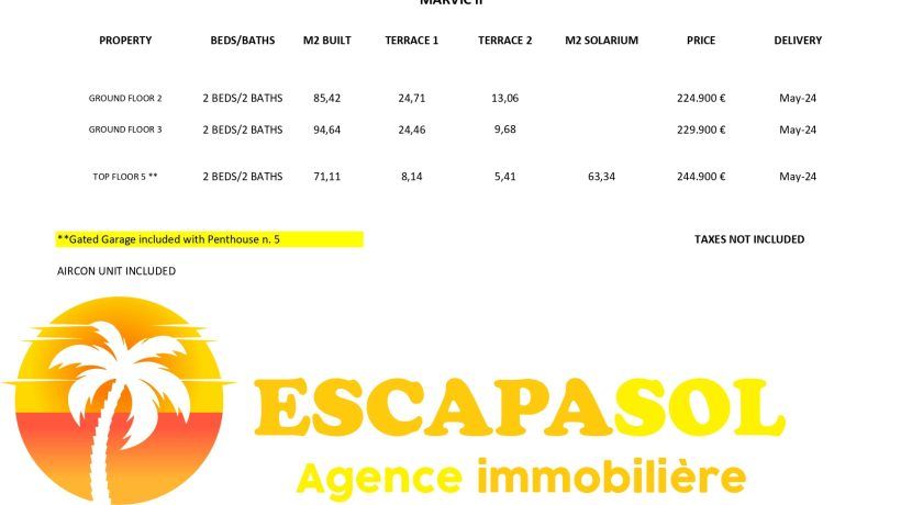 Precios - Prices Marvic II_page-0001
