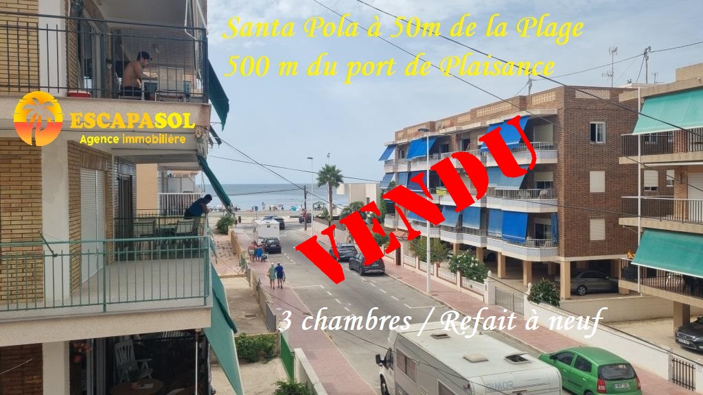 Appartement 3 chambres refait à neuf Santa Pola