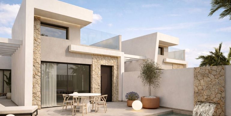 4-Villas plain-pied Los Alcázares – Piscine – Solarium 80m²